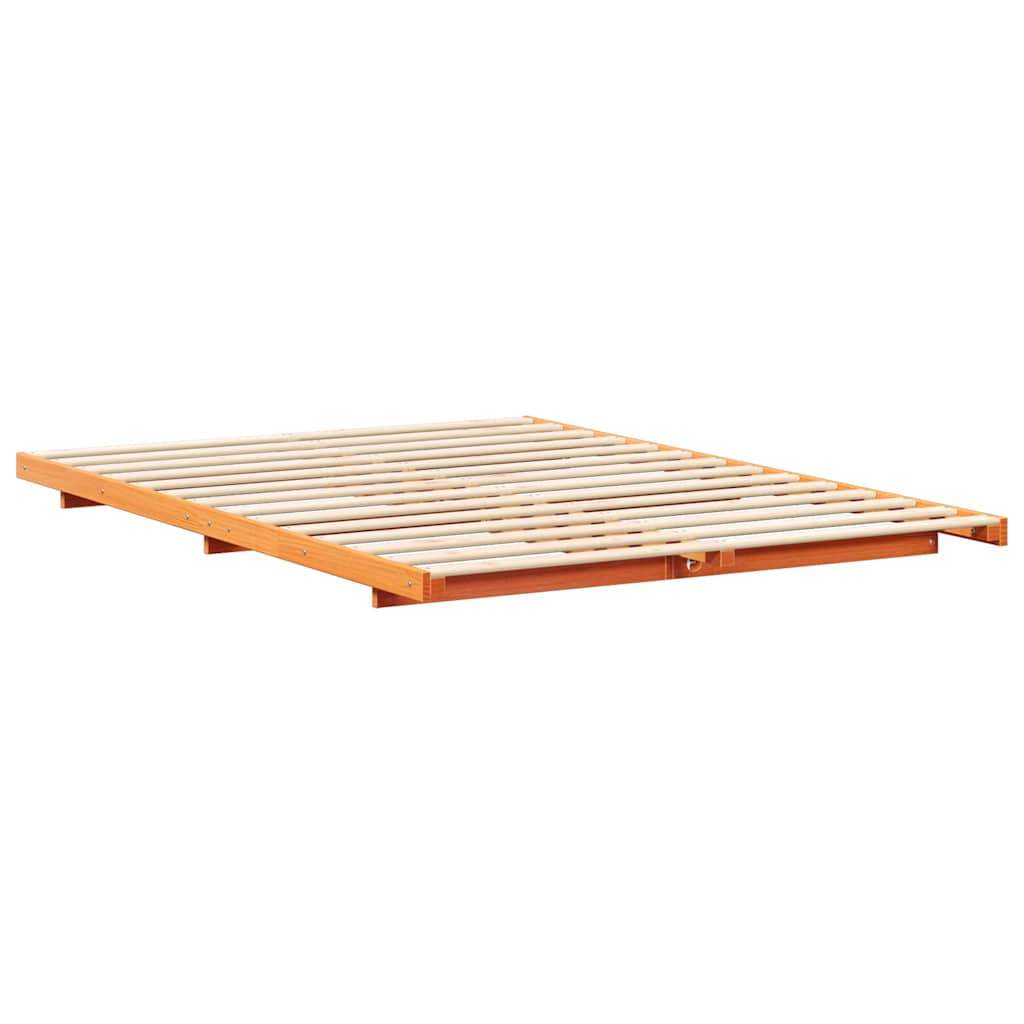 Sengestamme Vokset Brun 160 x 220 cm Massiv furu