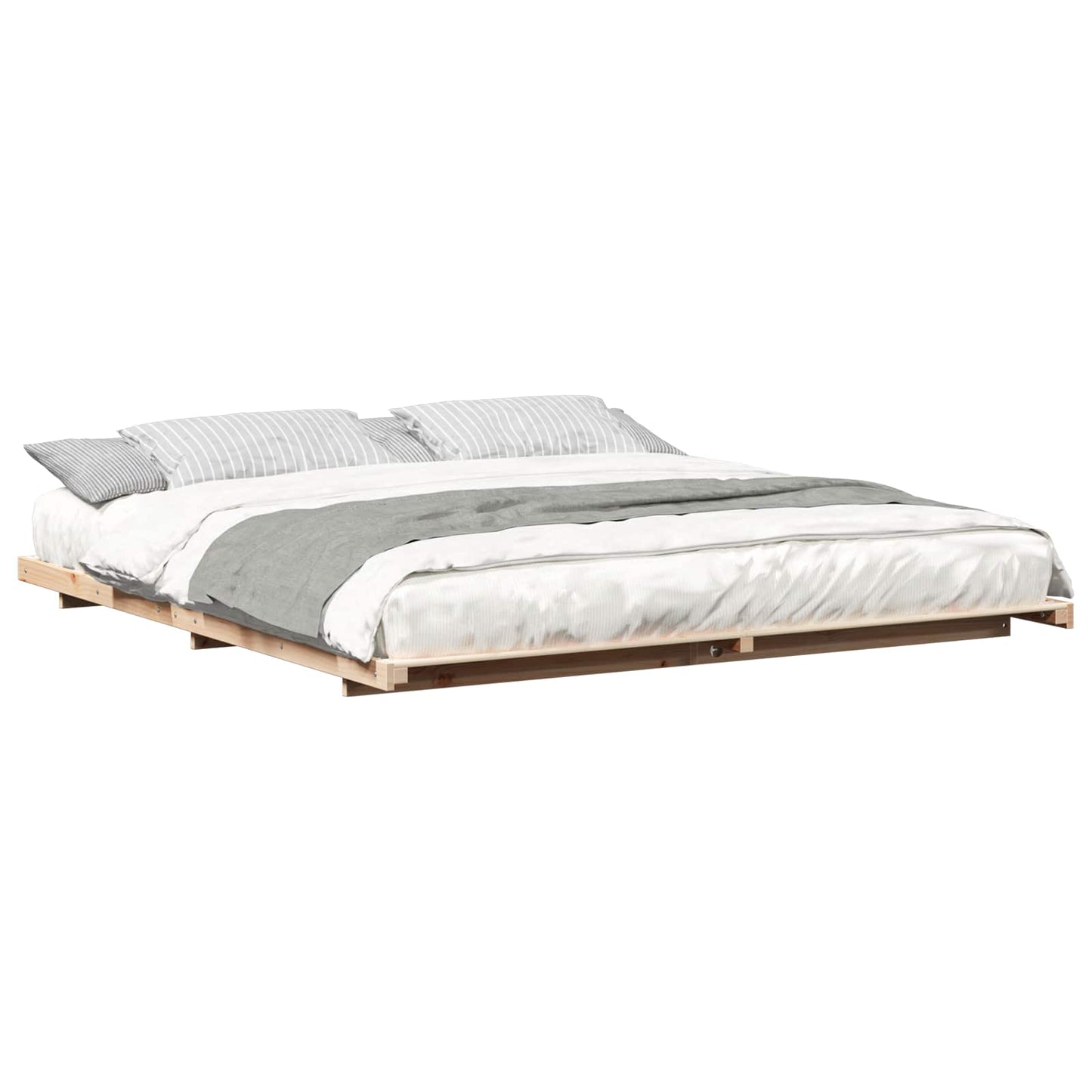 Sengestamme Brun 200 x 220 cm Massiv furu