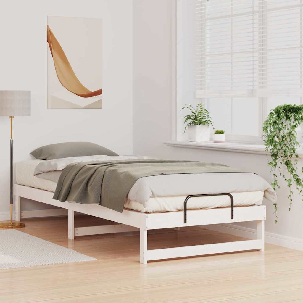 Sengestamme Hvit 100 x 220 cm Massiv furu