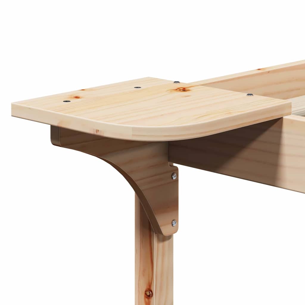 Sengestamme med Sidebord Naturlig 160 x 210 cm Massiv furu