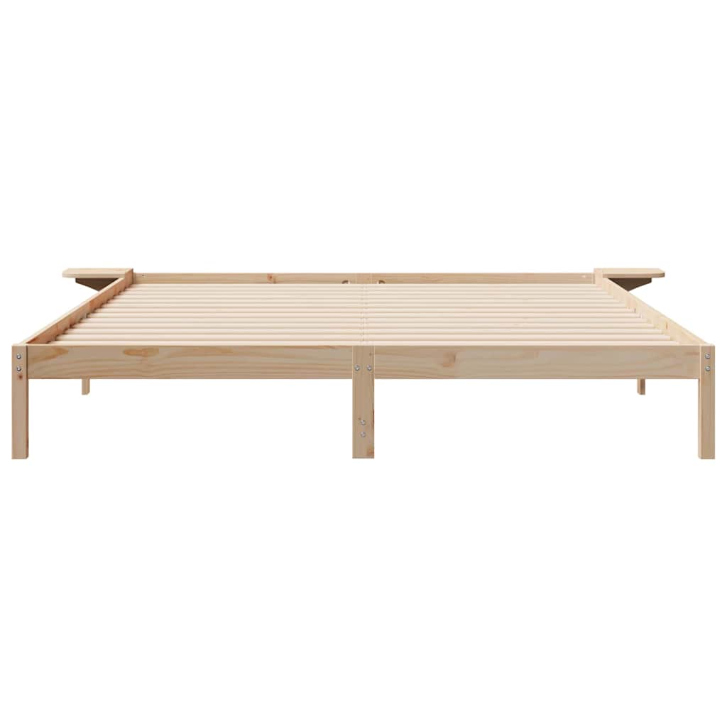 Sengestamme med Sidebord Naturlig 200 x 210 cm Massiv furu