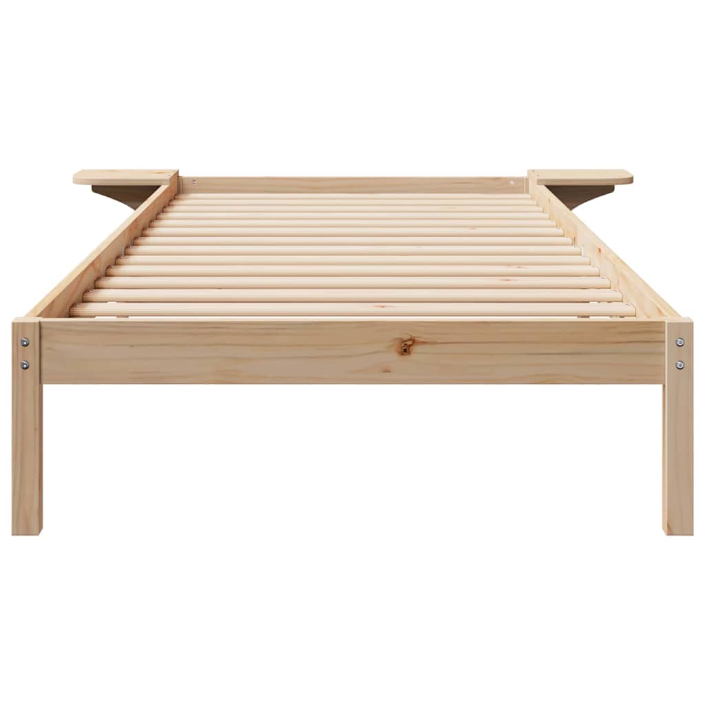 Sengestamme med Sidebord Naturlig 90 x 220 cm Massiv furu