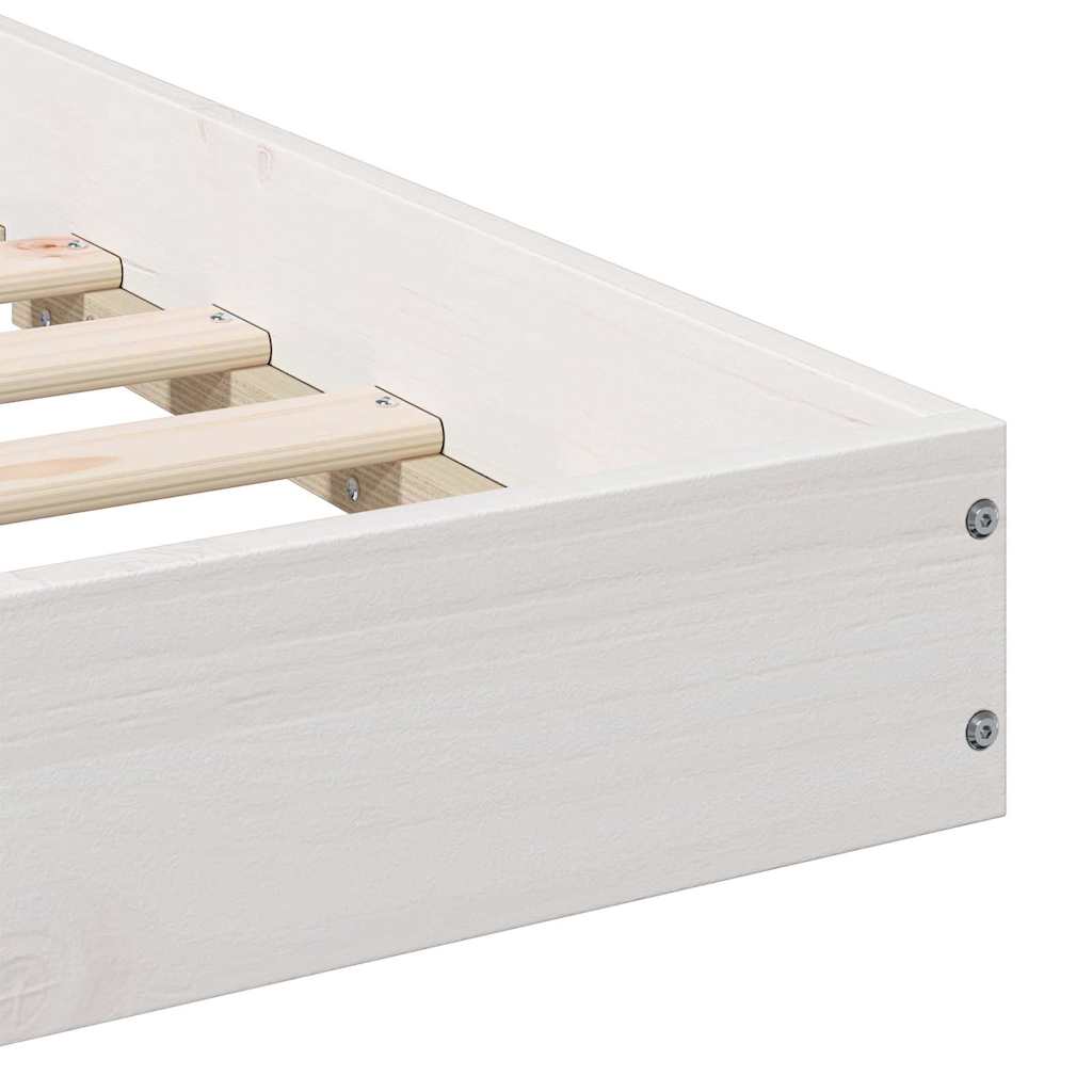 Sengestamme Hvit 140 x 190 cm Massiv furu
