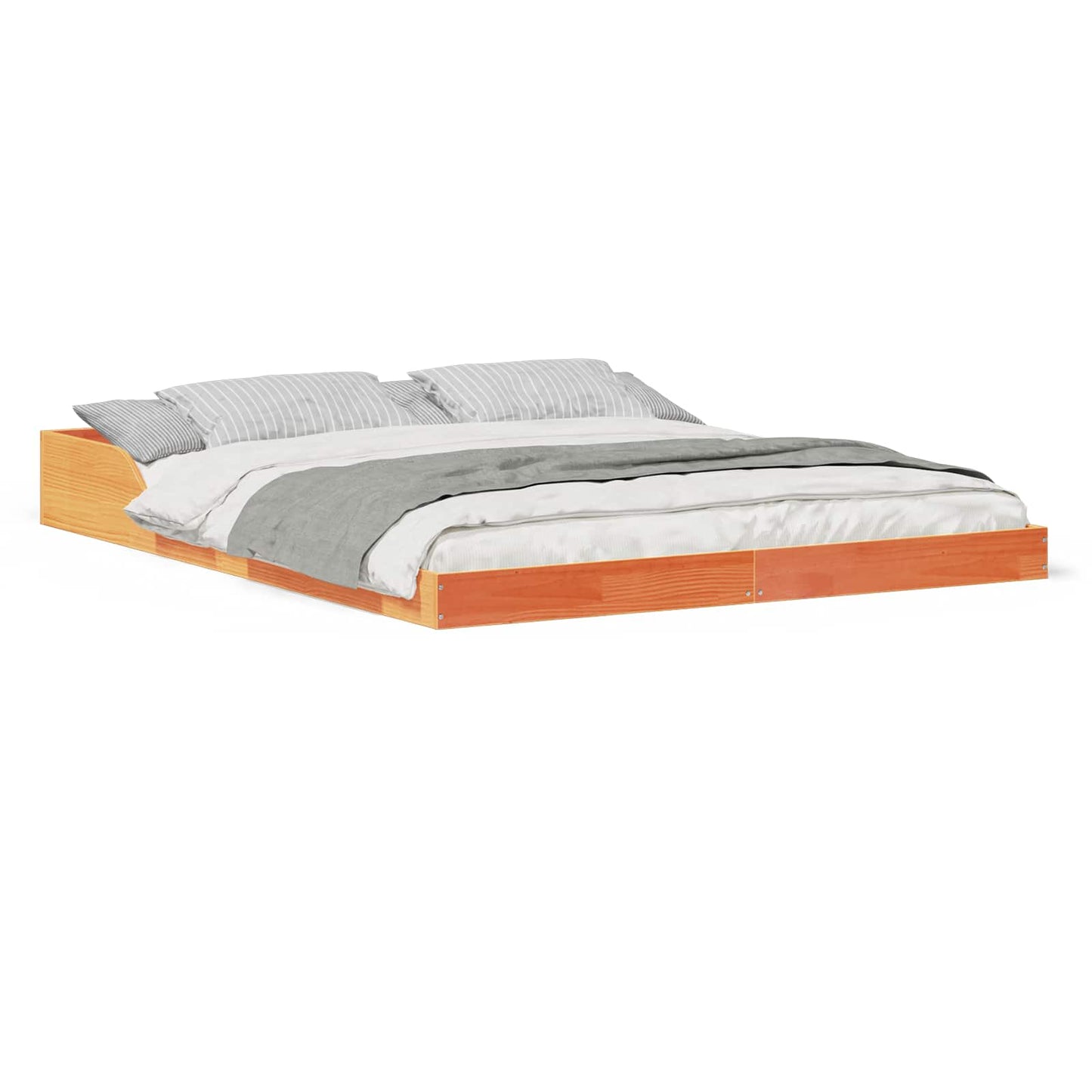 Sengestamme Vokset Brun 160 x 210 cm Massiv furu