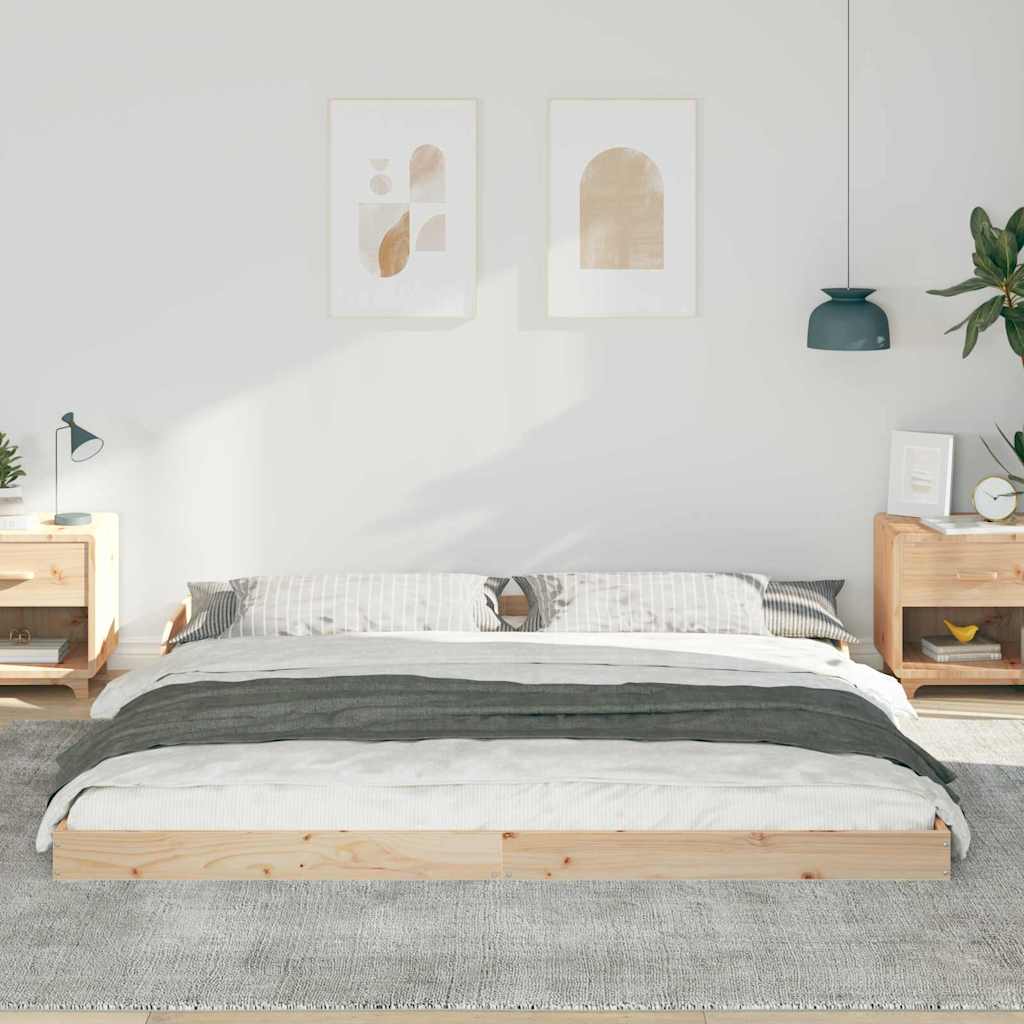 Sengestamme Brun 180 x 220 cm Massiv furu