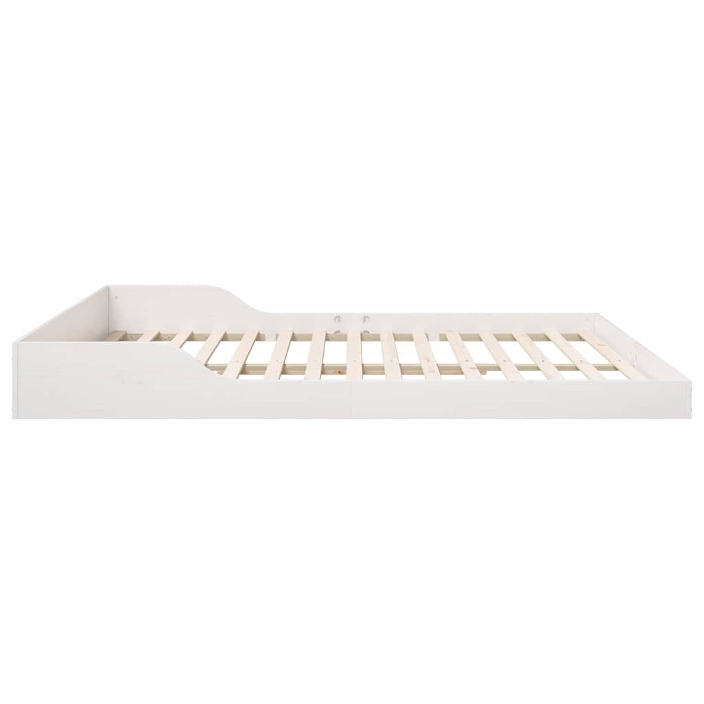 Sengestamme Hvit 200 x 220 cm Massiv furu