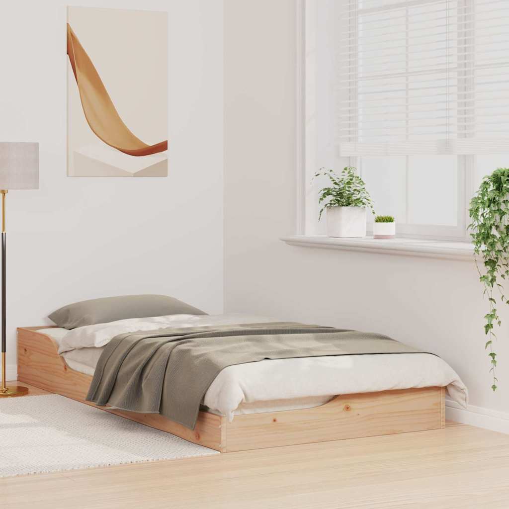 Sengestamme Brun 75 x 190 cm Massiv furu