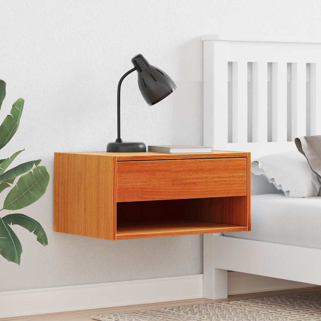 Nattbord 2 pcs Vokset Brun 50 x 32,5 x 24 cm Heltre furu