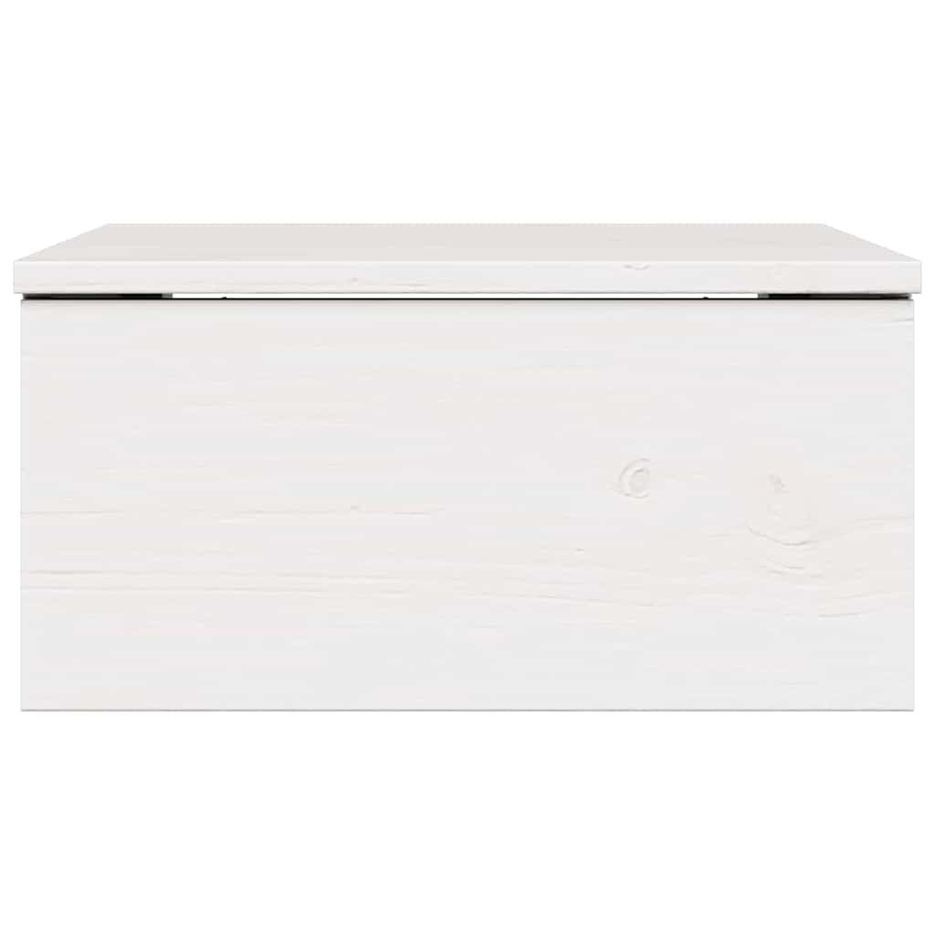 Nattbord med skuff Hvit 37 x 35 x 18,5 cm Heltre furu