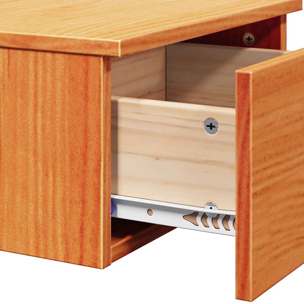 Nattbord 2 pcs Vokset Brun 37 x 35 x 18,5 cm Heltre furu