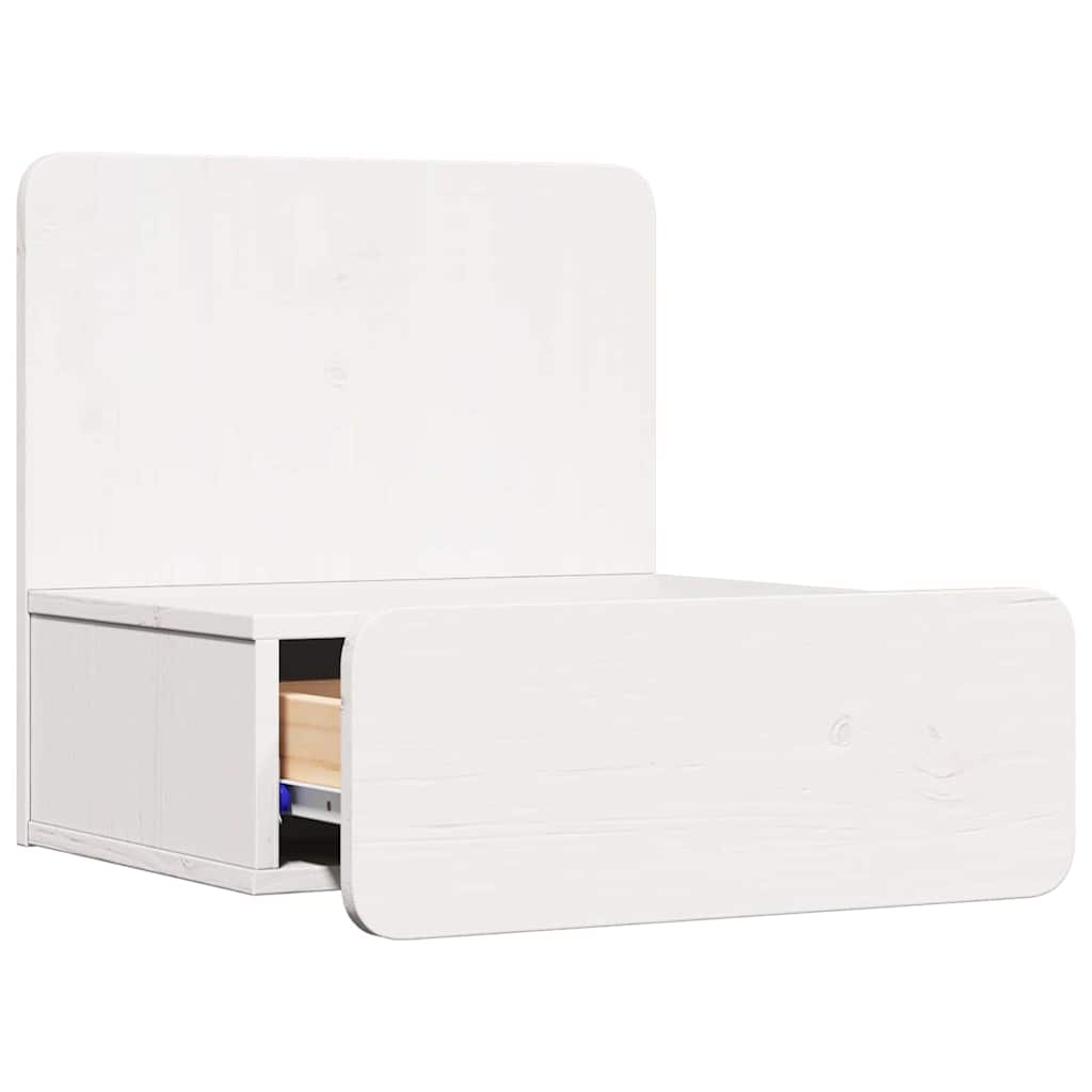 Nattbord med skuff Hvit 44 x 32,5 x 40 cm Heltre furu