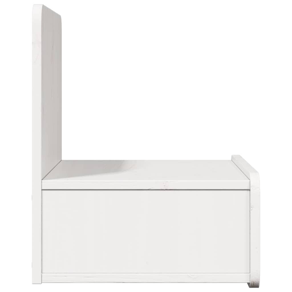 Nattbord med skuff 2 pcs Hvit 44 x 32,5 x 40 cm Heltre furu