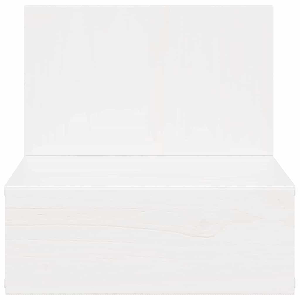 Nattbord med skuff Hvit 42 x 32,5 x 40 cm Heltre furu
