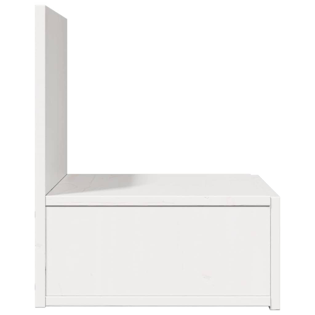 Nattbord med skuff Hvit 42 x 32,5 x 40 cm Heltre furu