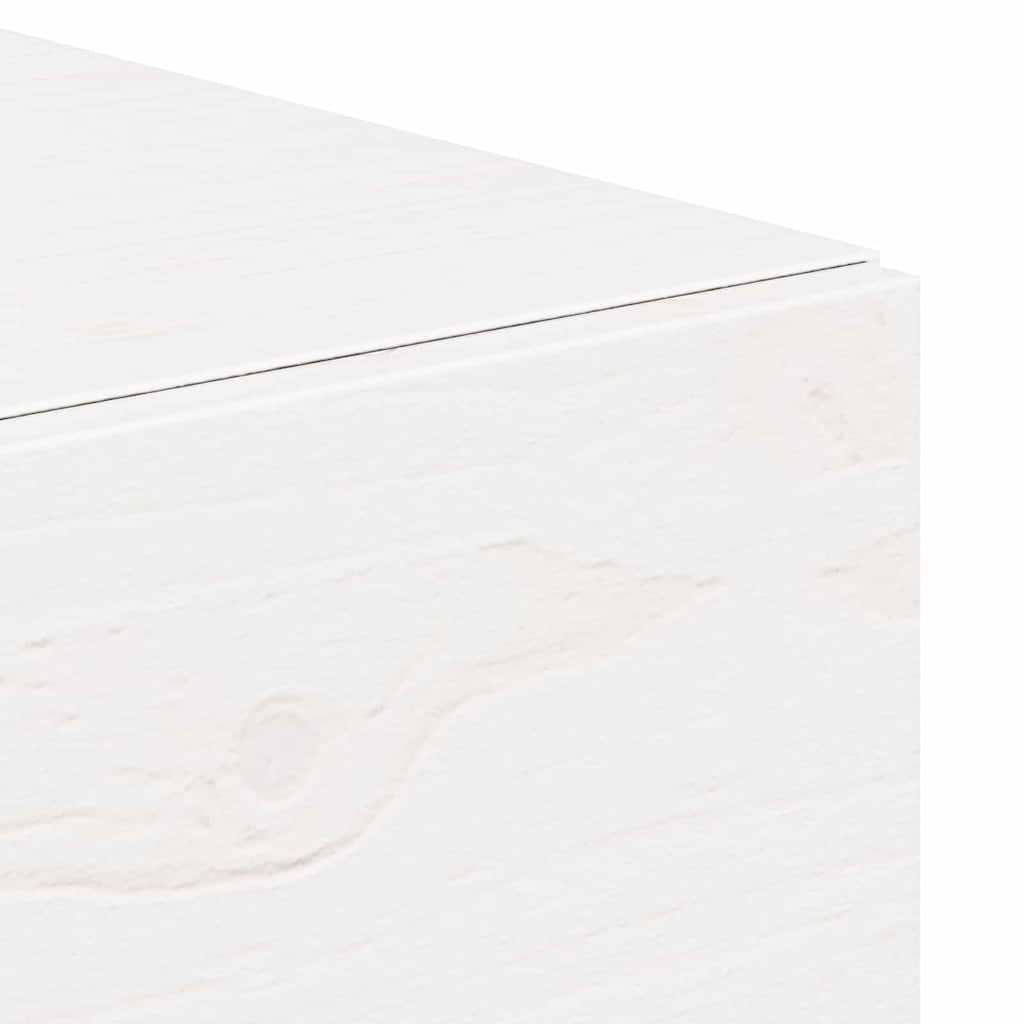 Nattbord med skuff 2 pcs Hvit 42 x 32,5 x 40 cm Heltre furu