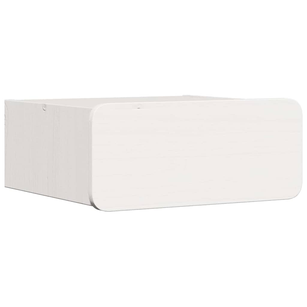 Nattbord med skuff Hvit 39 x 34 x 16,5 cm Heltre furu