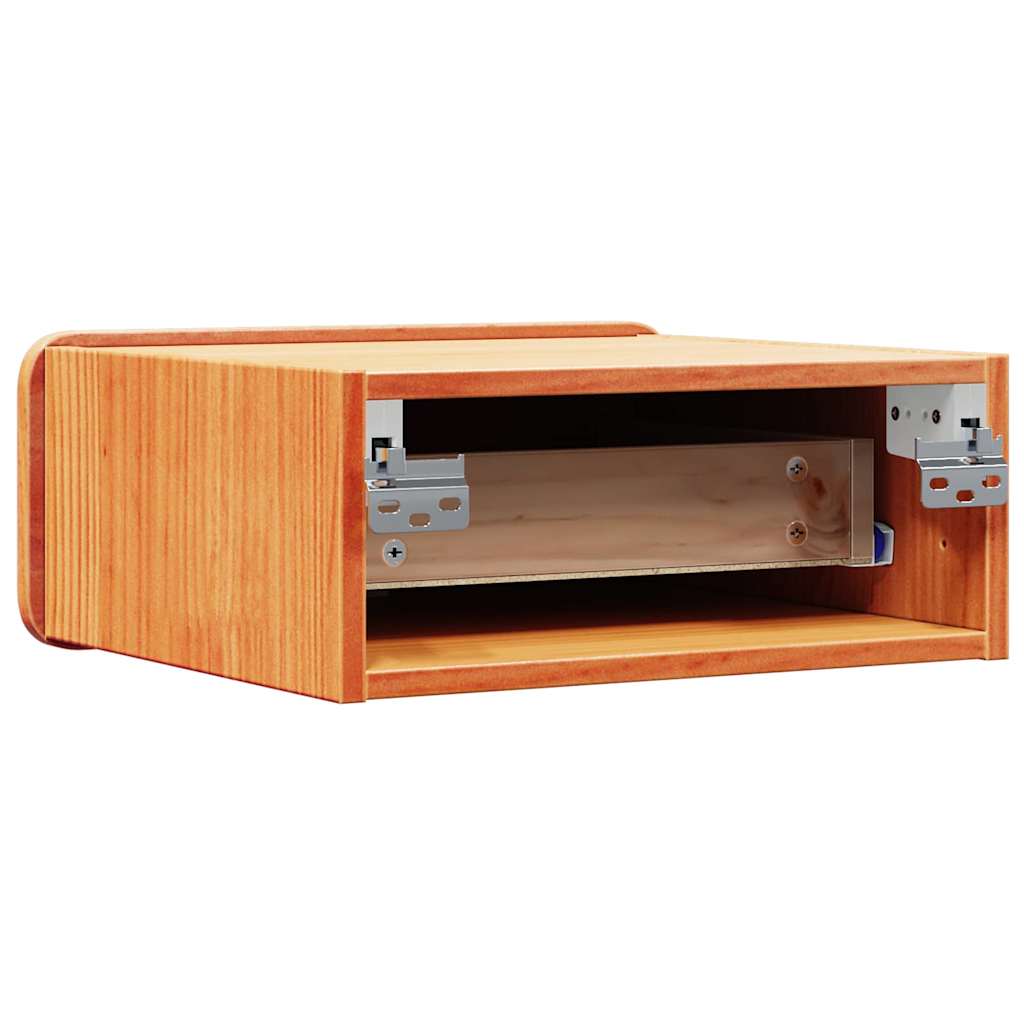 Nattbord 2 pcs Vokset Brun 39 x 34 x 16,5 cm Heltre furu