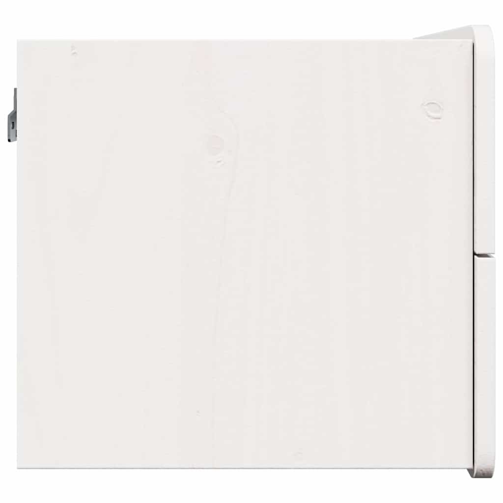 Nattbord med skuff Hvit 39 x 34 x 33 cm Heltre furu