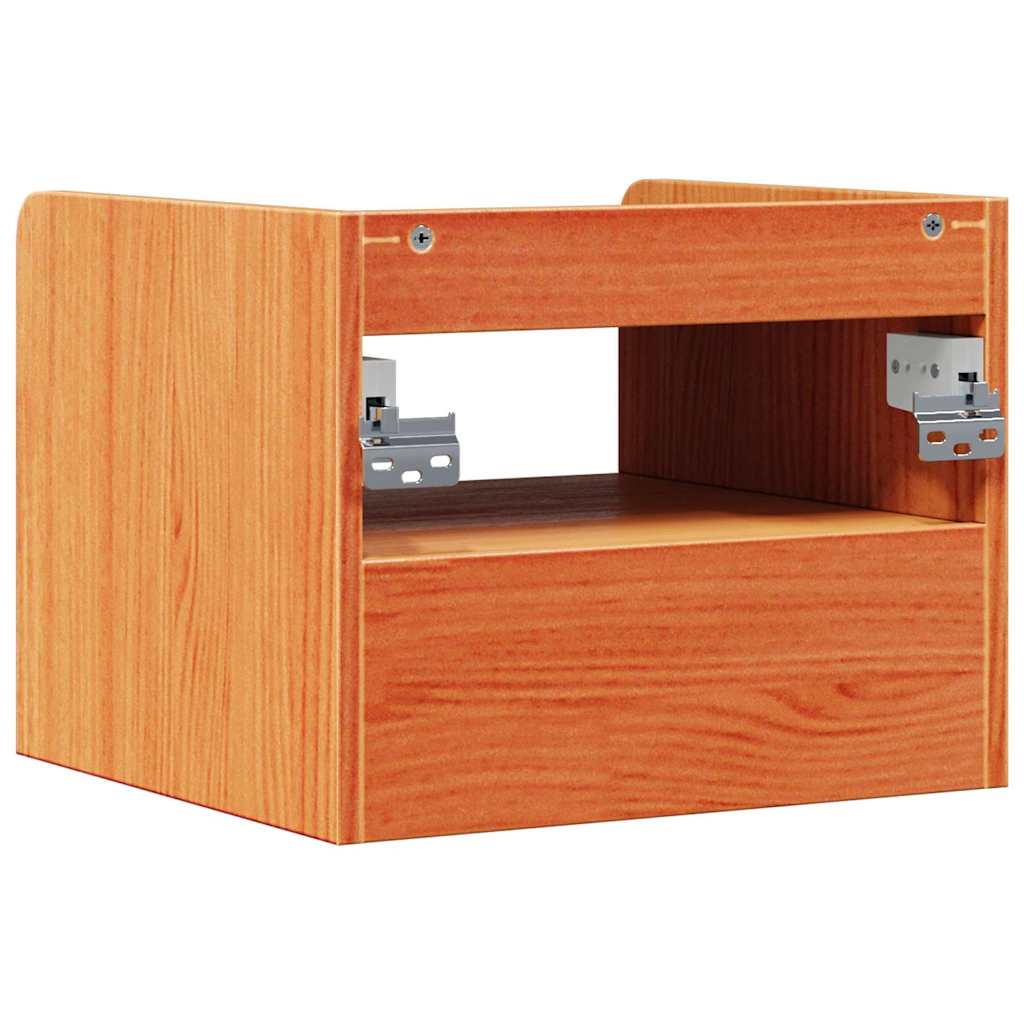 Nattbord med skuff Vokset Brun 38 x 36 x 29,5 cm Heltre furu