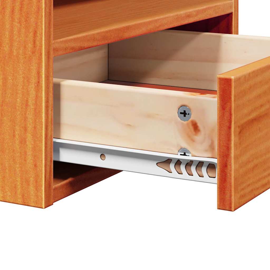 Nattbord 2 pcs Vokset Brun 38 x 36 x 29,5 cm Heltre furu