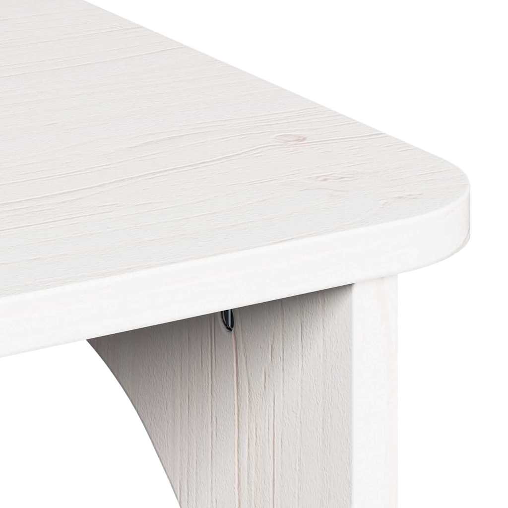 Kaffebord Hvit 80 x 50 x 31 cm Heltre furu