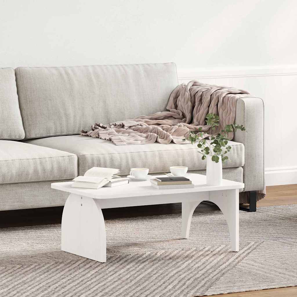 Kaffebord Hvit 80 x 50 x 31 cm Heltre furu