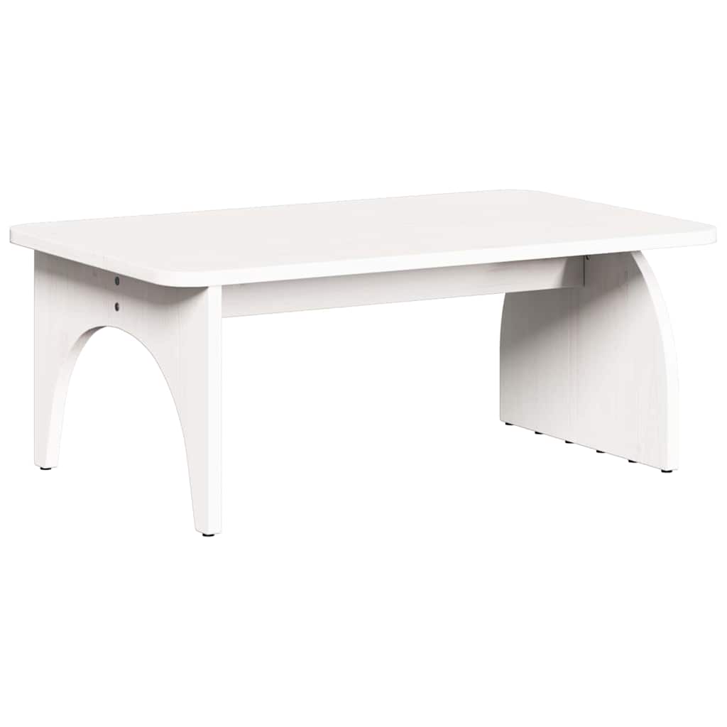 Kaffebord Hvit 80 x 50 x 31 cm Heltre furu