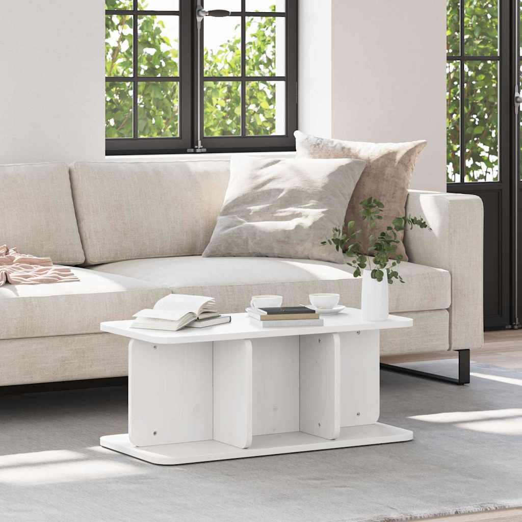 Kaffebord Hvit 80 x 39,5 x 33,5 cm Heltre furu