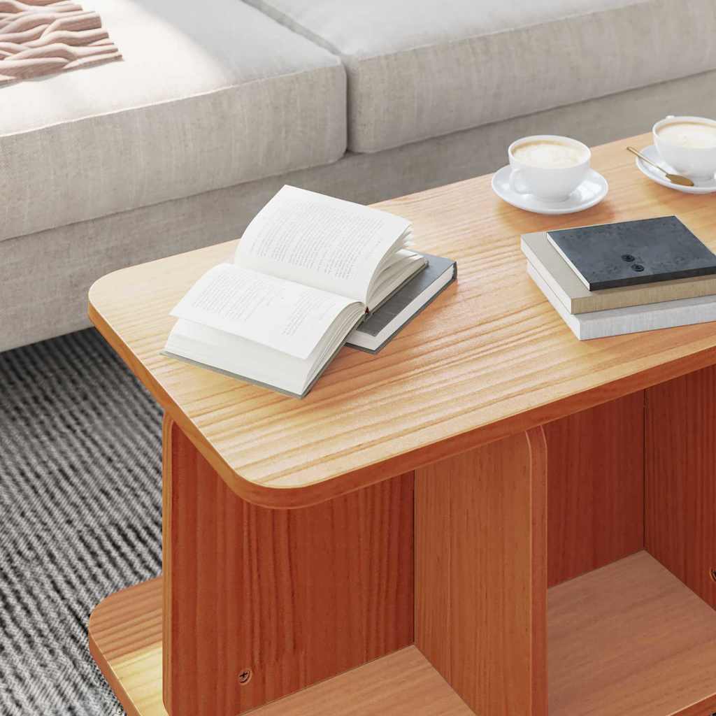 Kaffebord Vokset Brun 80 x 39,5 x 33,5 cm Heltre furu