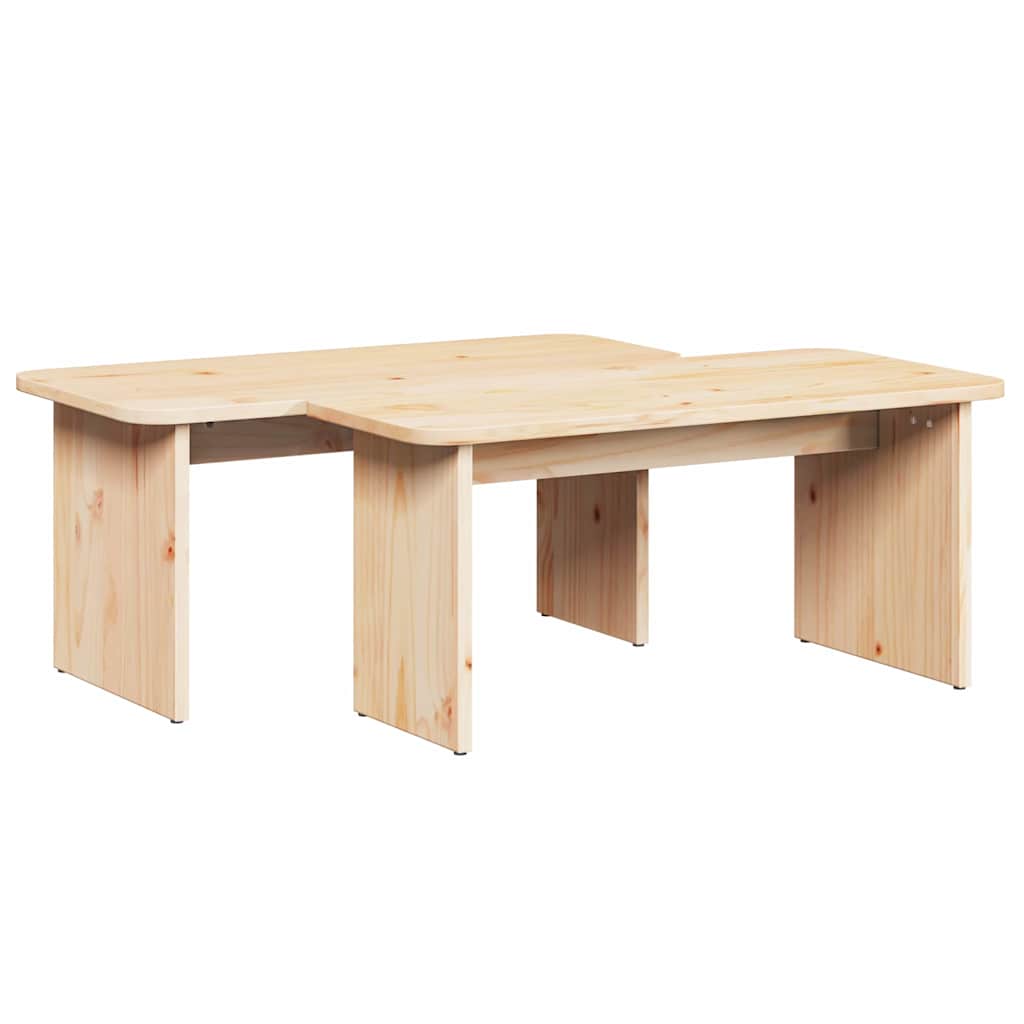 Kaffebord 2 pcs Naturlig Heltre furu