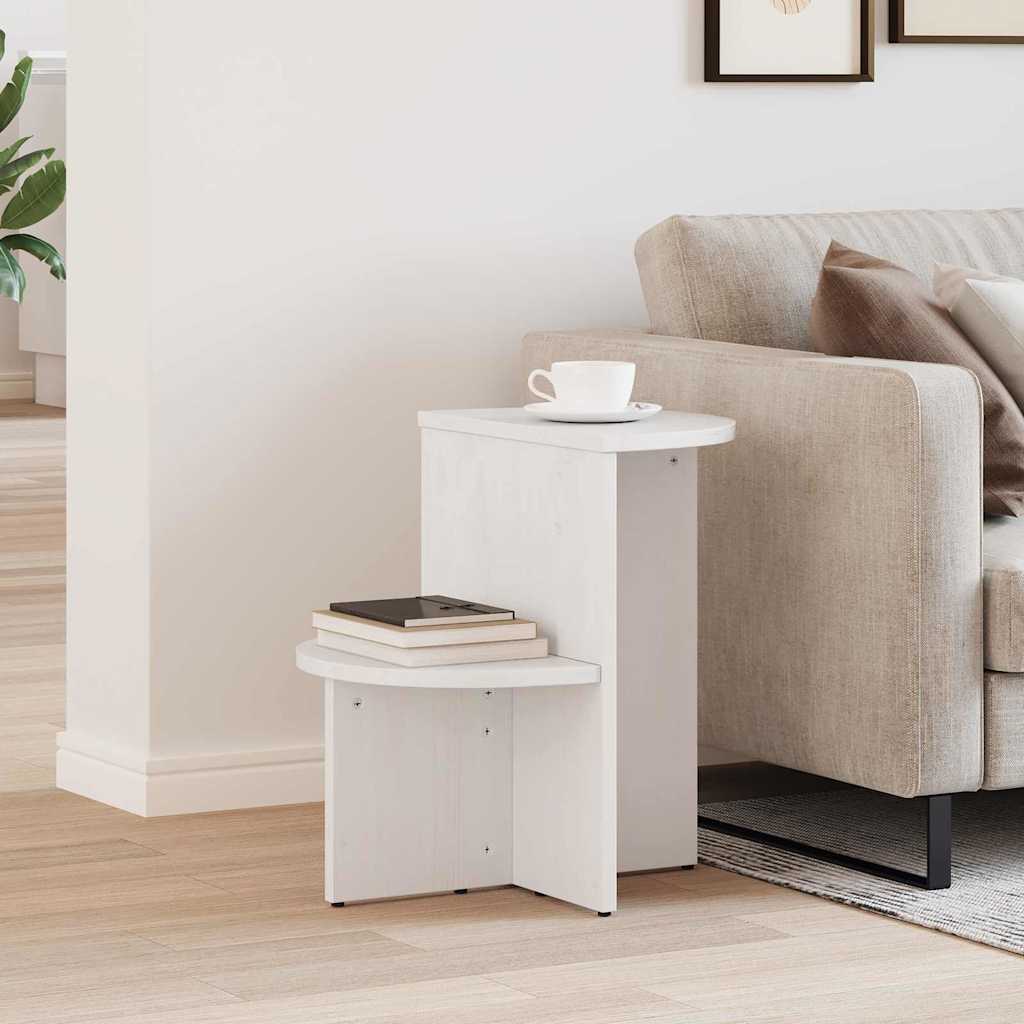 Kaffebord Hvit 50 x 40 x 50 cm Heltre furu