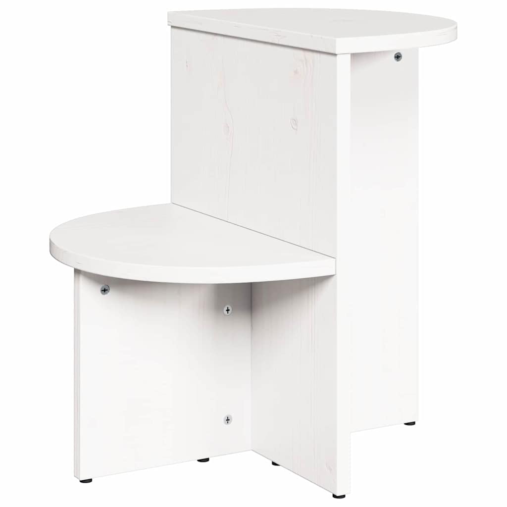 Kaffebord Hvit 50 x 40 x 50 cm Heltre furu