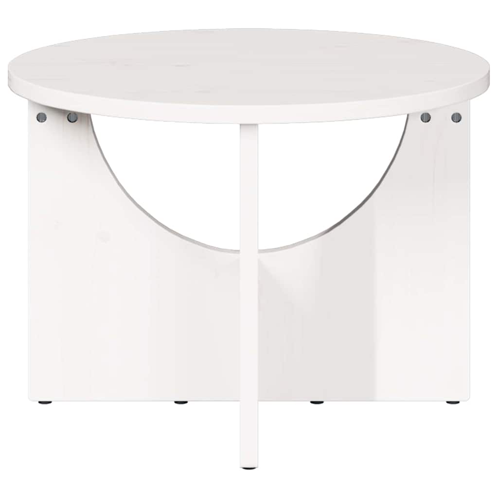 Kaffebord Hvit 50 x 50 x 35 cm Heltre furu