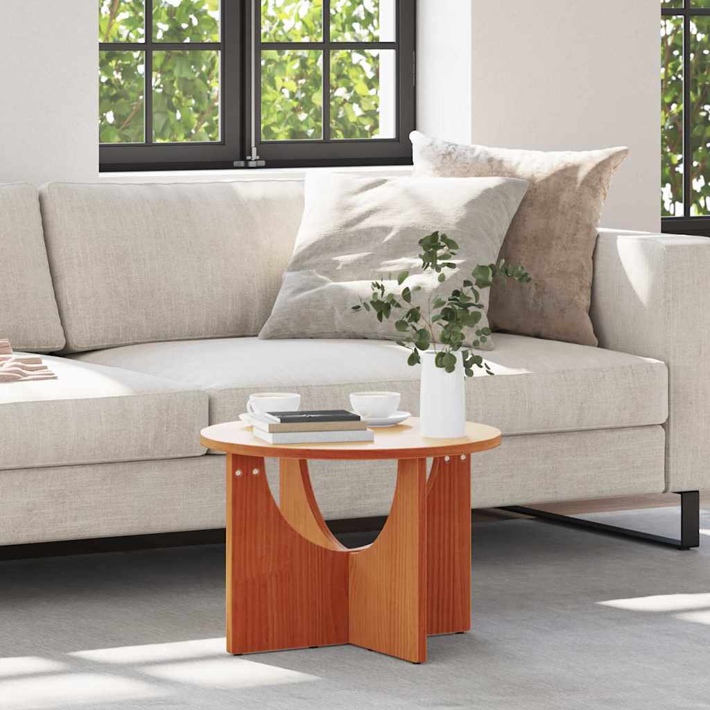 Kaffebord Vokset Brun 50 x 50 x 35 cm Heltre furu