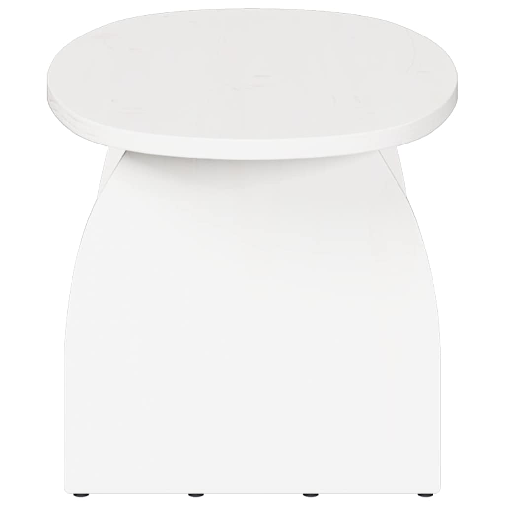 Kaffebord Hvit 80 x 40 x 35 cm Massiv furu