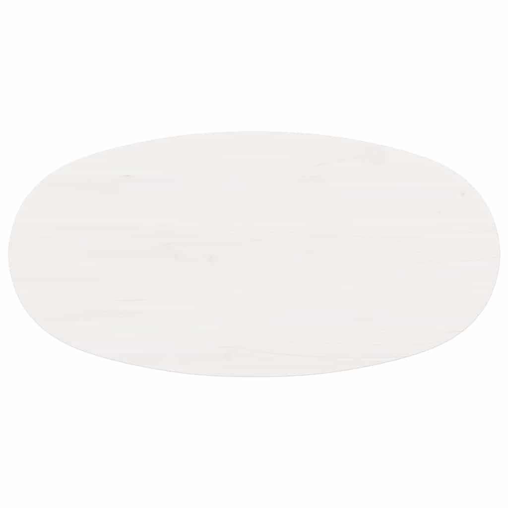 Kaffebord Hvit 80 x 40 x 35 cm Massiv furu