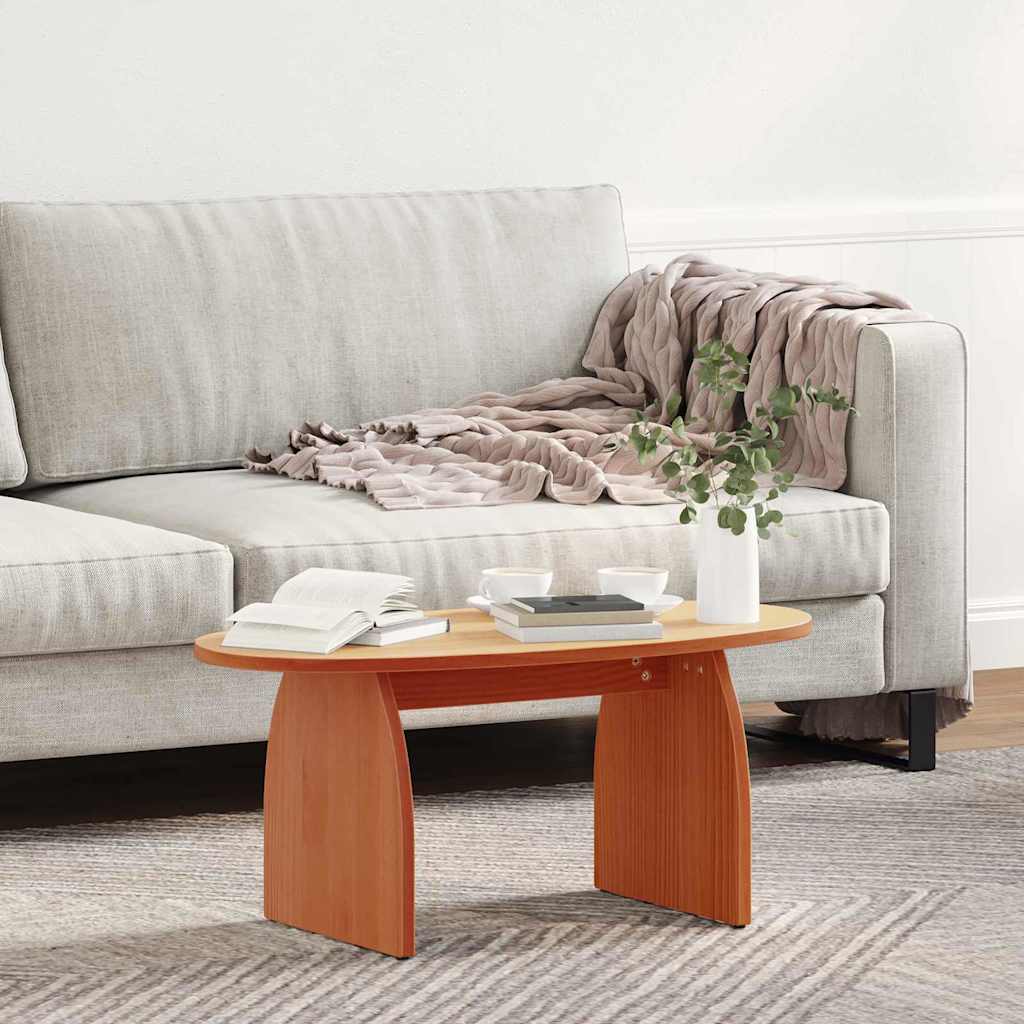 Kaffebord Vokset Brun 80 x 40 x 35 cm Massiv furu