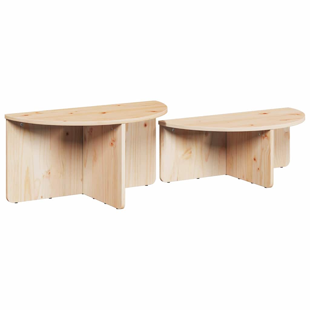 Kaffebord 2 pcs Naturlig Heltre furu