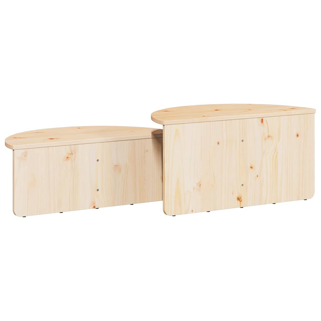 Kaffebord 2 pcs Naturlig Heltre furu