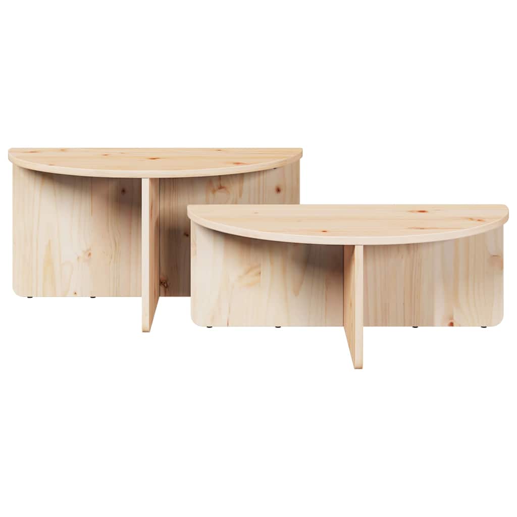Kaffebord 2 pcs Naturlig Heltre furu