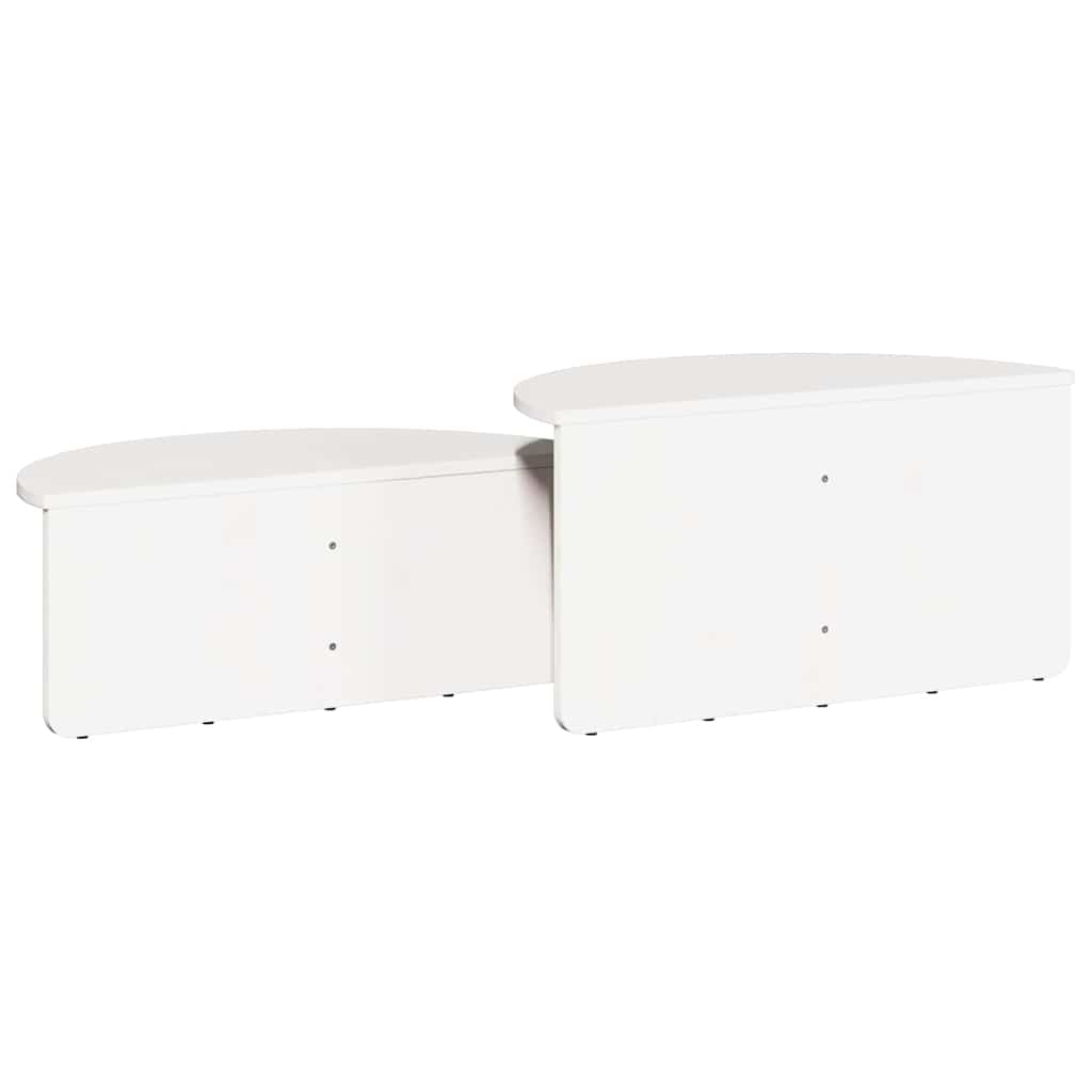 Kaffebord 2 pcs Hvit Heltre furu