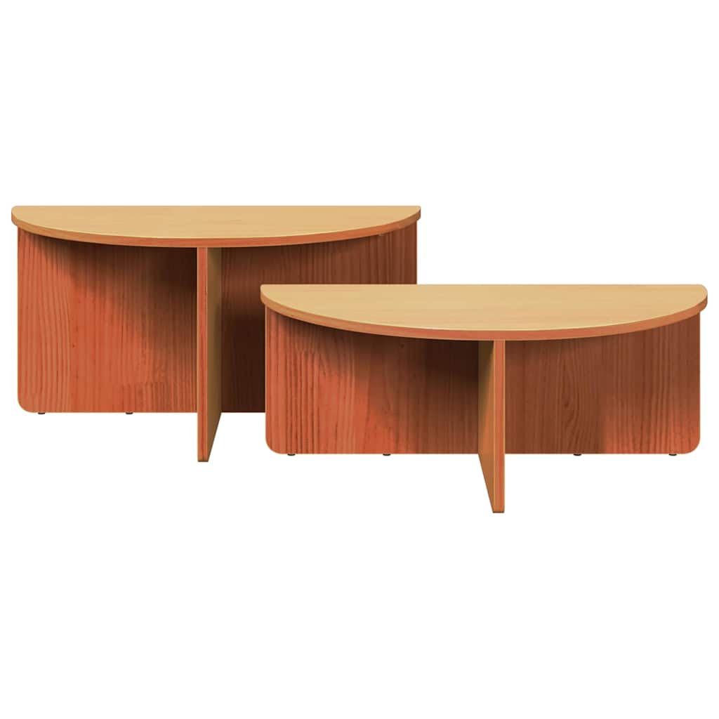 Kaffebord 2 pcs Vokset Brun Heltre furu
