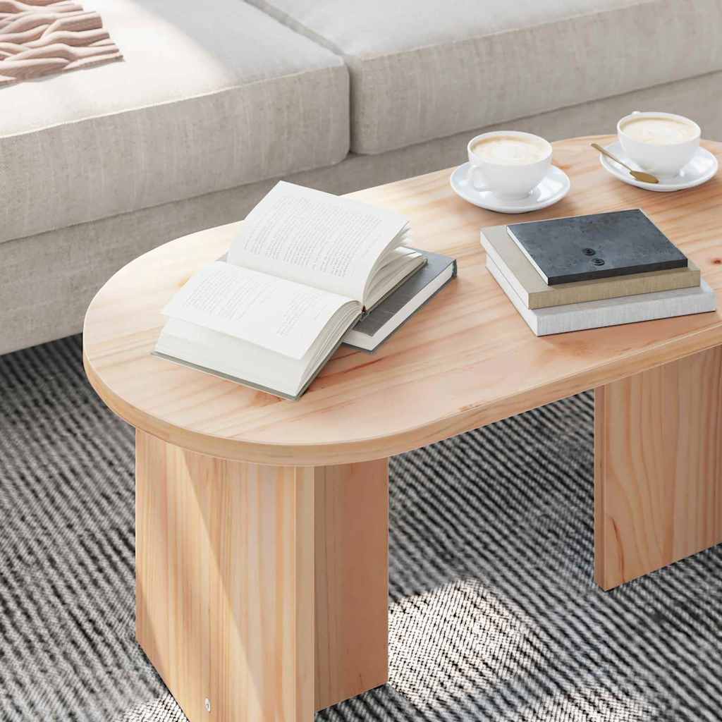 Kaffebord Naturlig 80 x 39,5 x 35 cm Massivt furutre