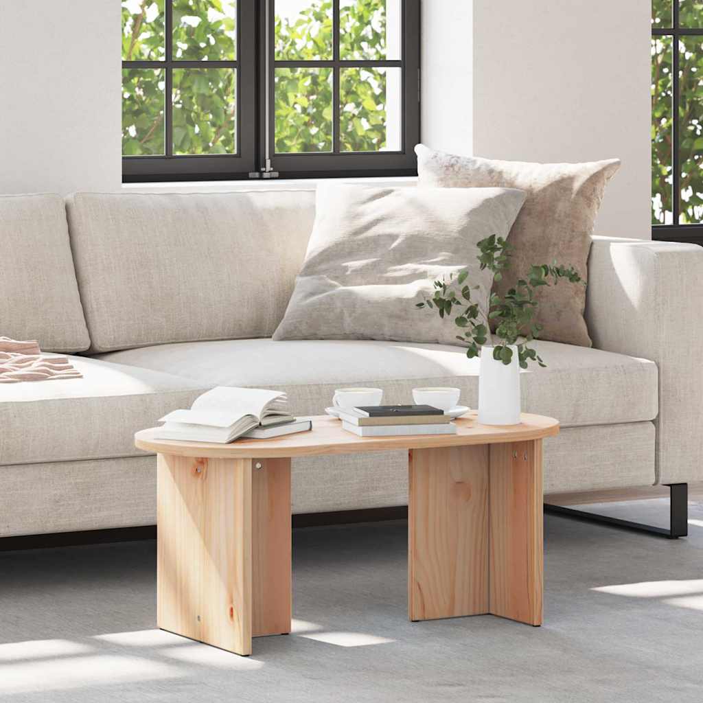 Kaffebord Naturlig 80 x 39,5 x 35 cm Massivt furutre