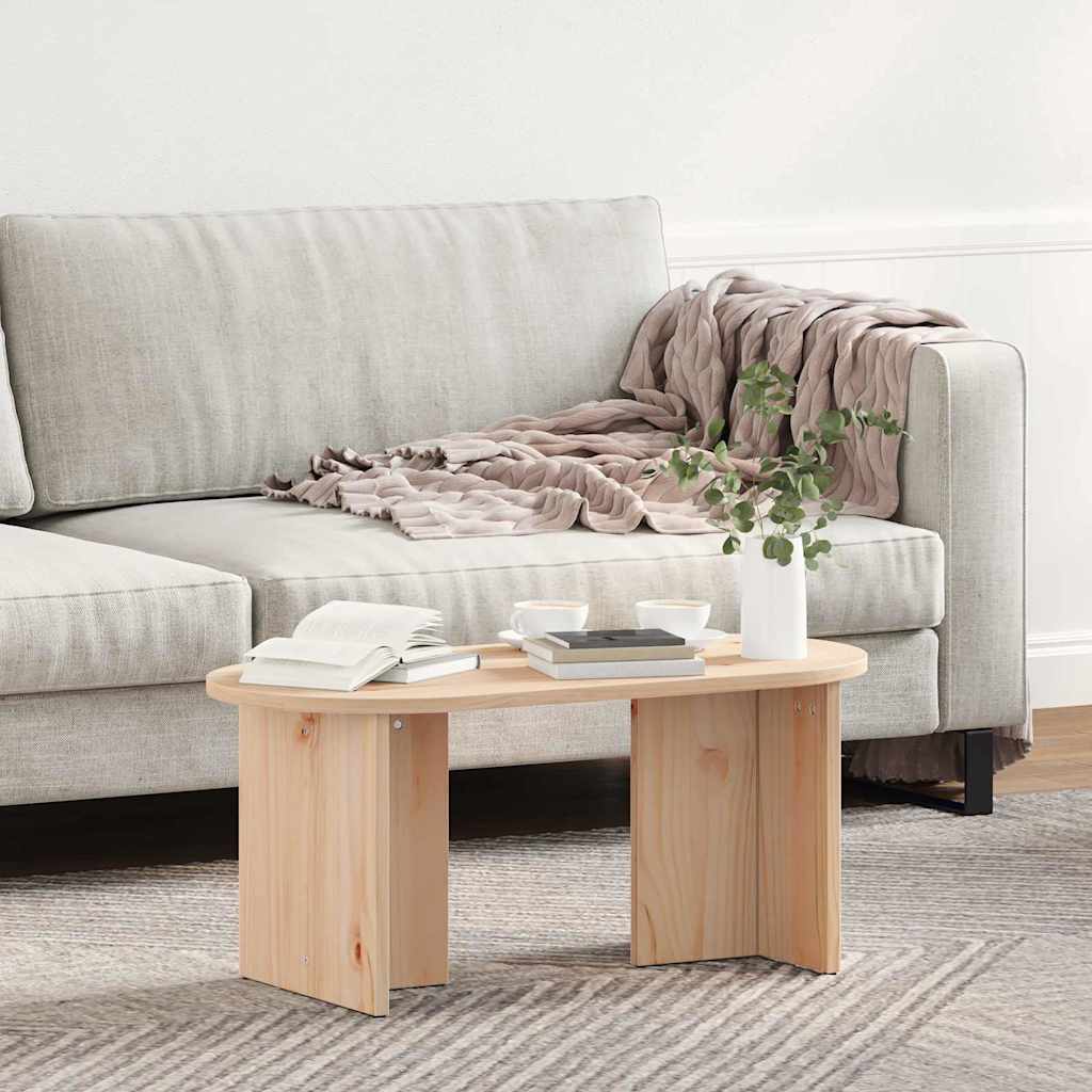 Kaffebord Naturlig 80 x 39,5 x 35 cm Massivt furutre