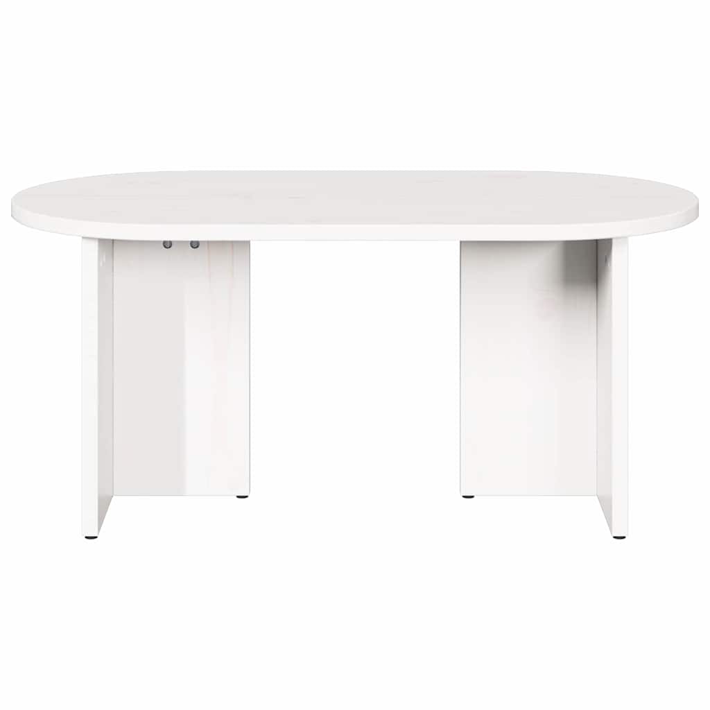 Kaffebord Hvit 80 x 39,5 x 35 cm Massivt furutre