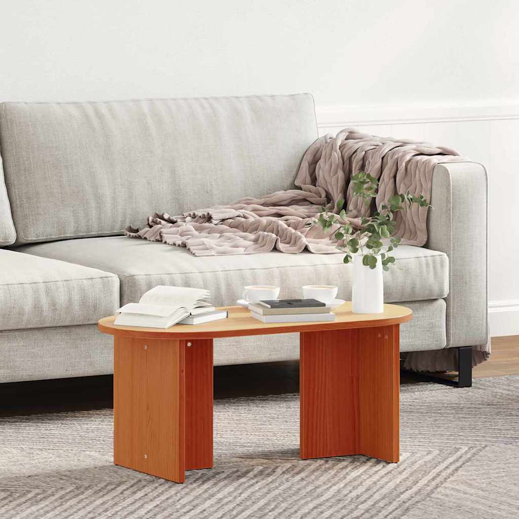 Kaffebord Vokset Brun 80 x 39,5 x 35 cm Massivt furutre