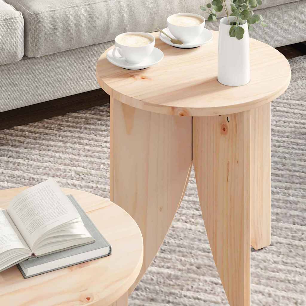 Kaffebord 2 pcs Naturlig