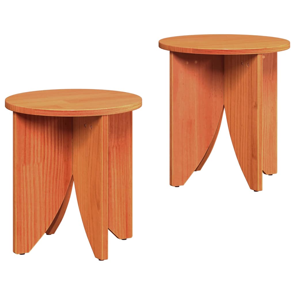 Kaffebord 2 pcs Vokset Brun