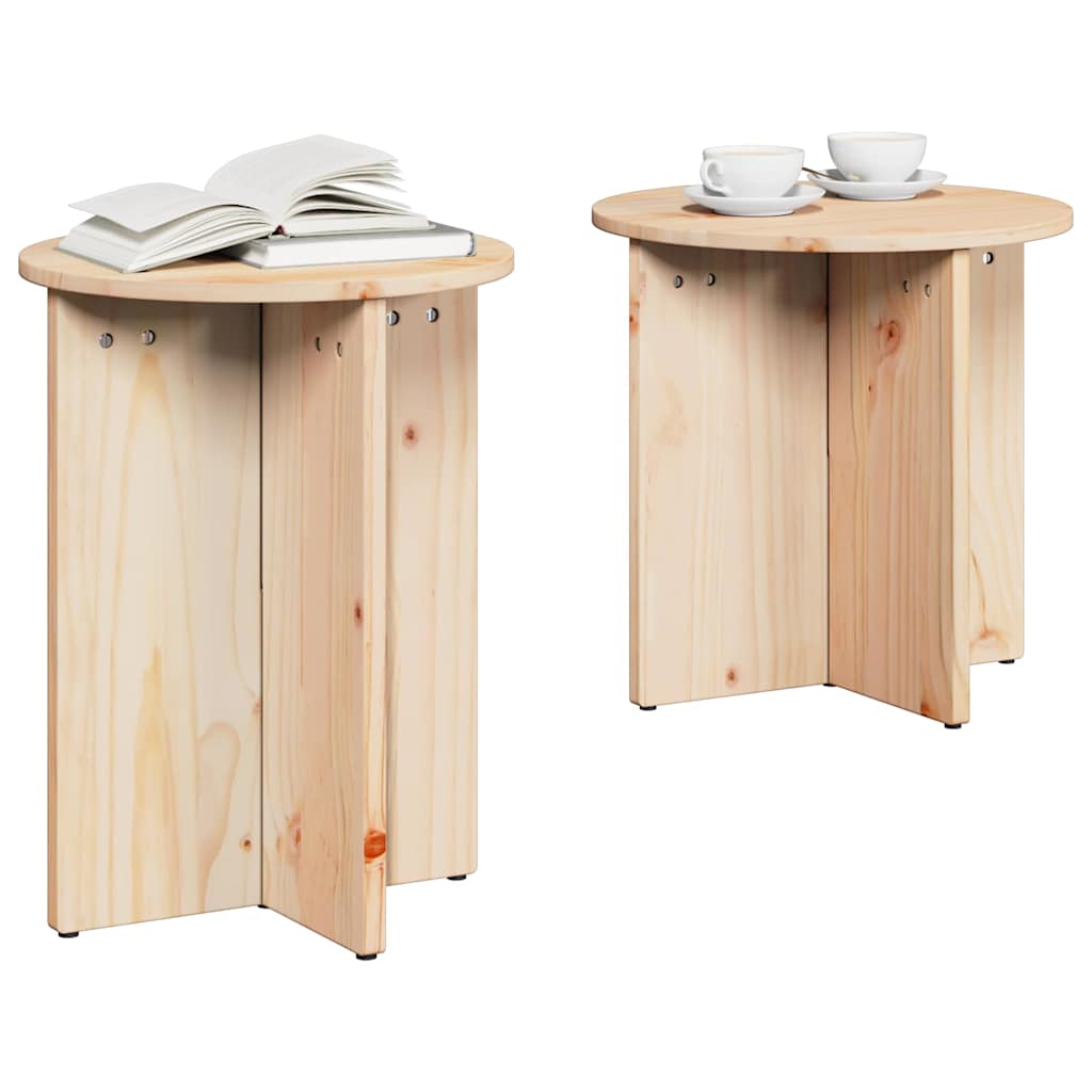 Kaffebord 2 pcs Naturlig